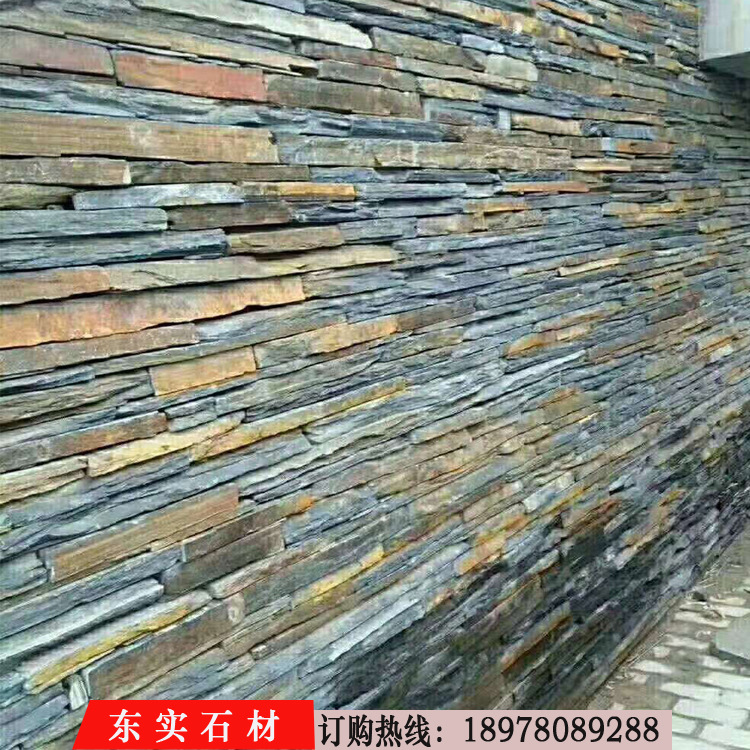 柳州市青石板自然面板材厂家青石板自然面板材 芝麻黑G654质量 碎拼价格