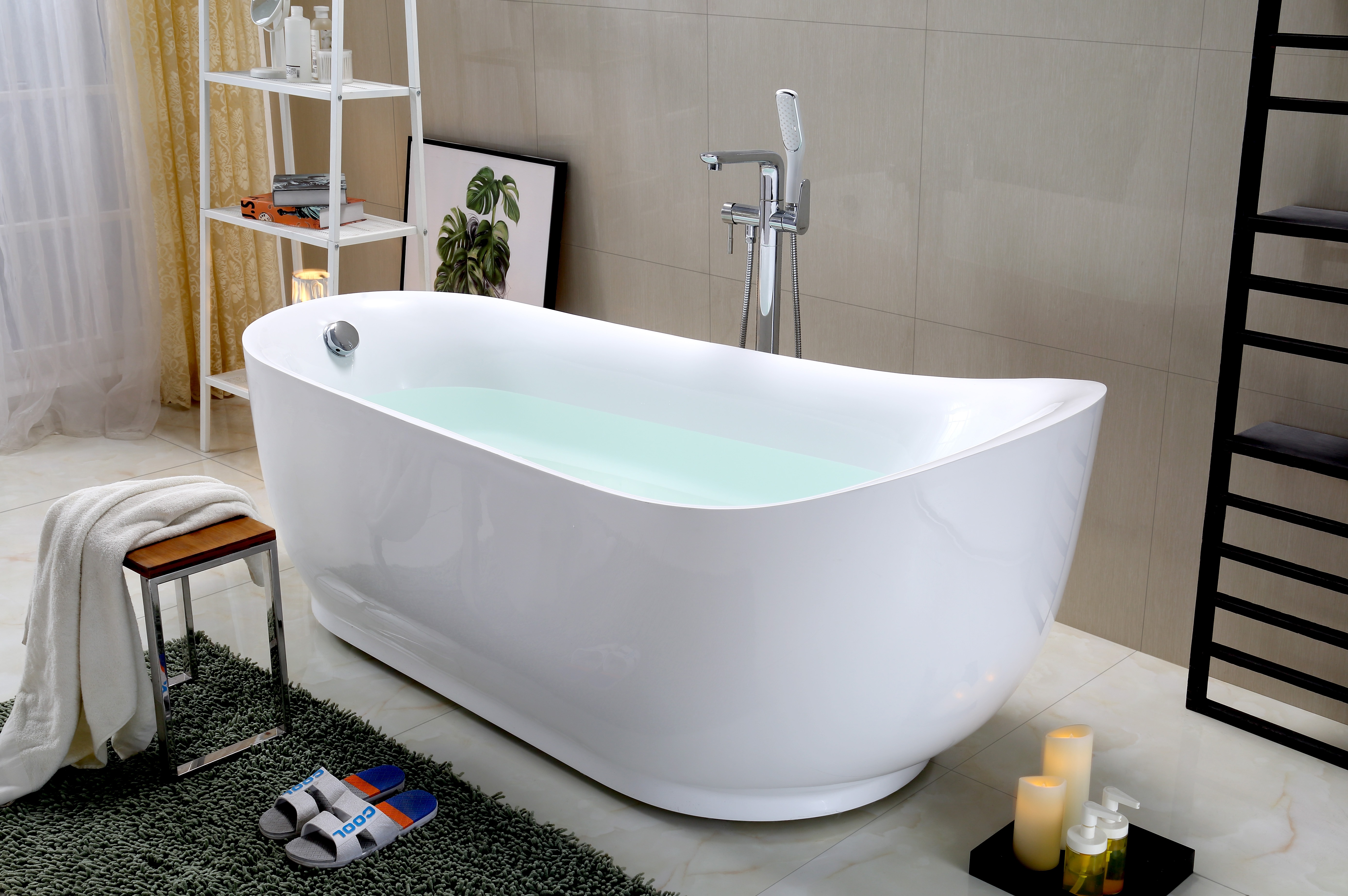 欧式亚克力浴缸卫浴厂家直销新款独立浴缸欧式亚克力浴缸家居SPA双人浴盆