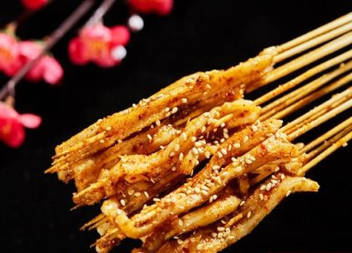 重庆市重庆特色小吃味上王秘制烤鸭肠加盟厂家