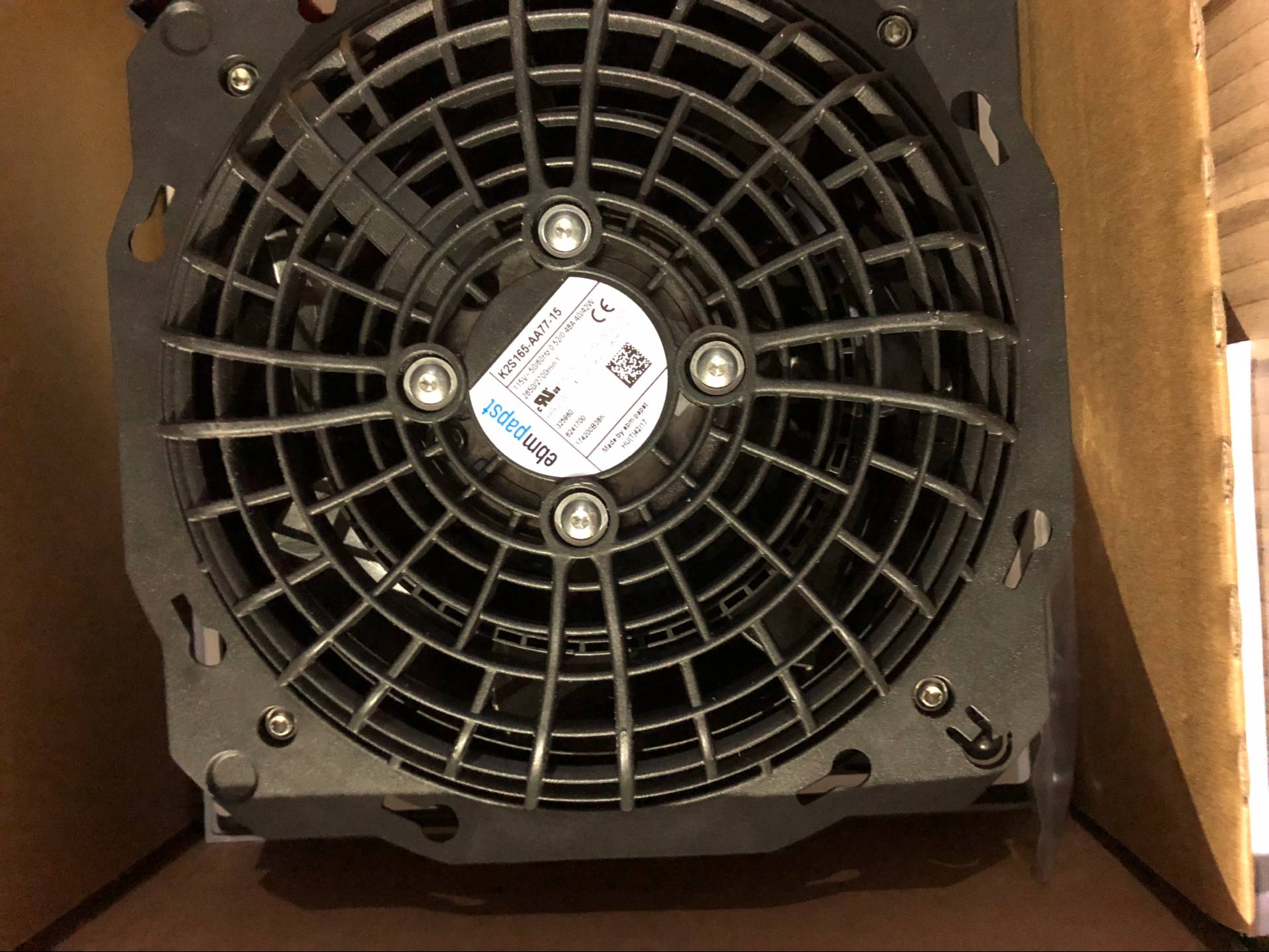 K2S165-AA77-15 ebm-papst冷却风扇