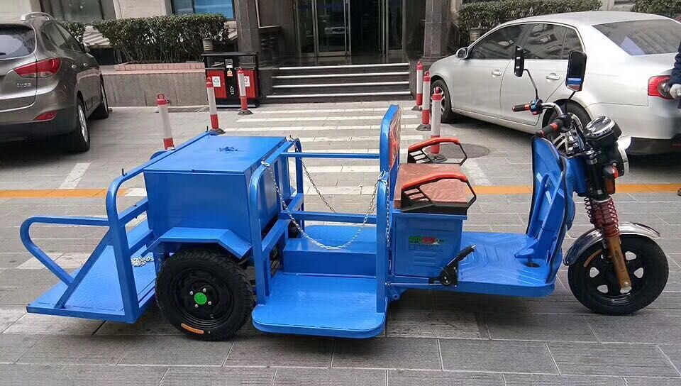 供应北京绿洁牌电动三轮四桶清运垃圾车