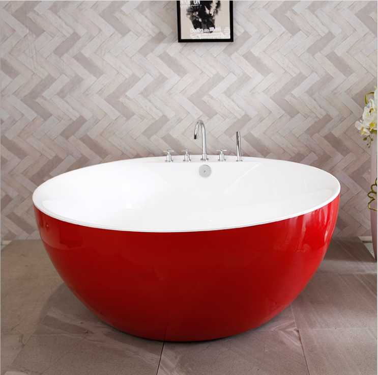 圆形浴缸圆形浴缸 现代简约家用亚克力圆形独立浴缸