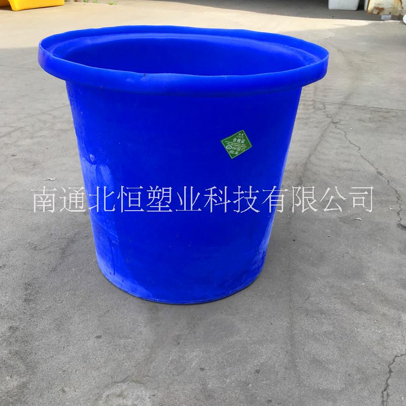 50L塑料圆桶 厂家直销50L敞口牛筋圆桶 小型白色PE漂染桶 加厚塑料腌制桶图片