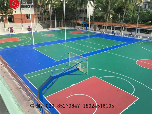 篮球场施工建设云南文山标准篮球场施工建设价格及标准篮球场场地厂家