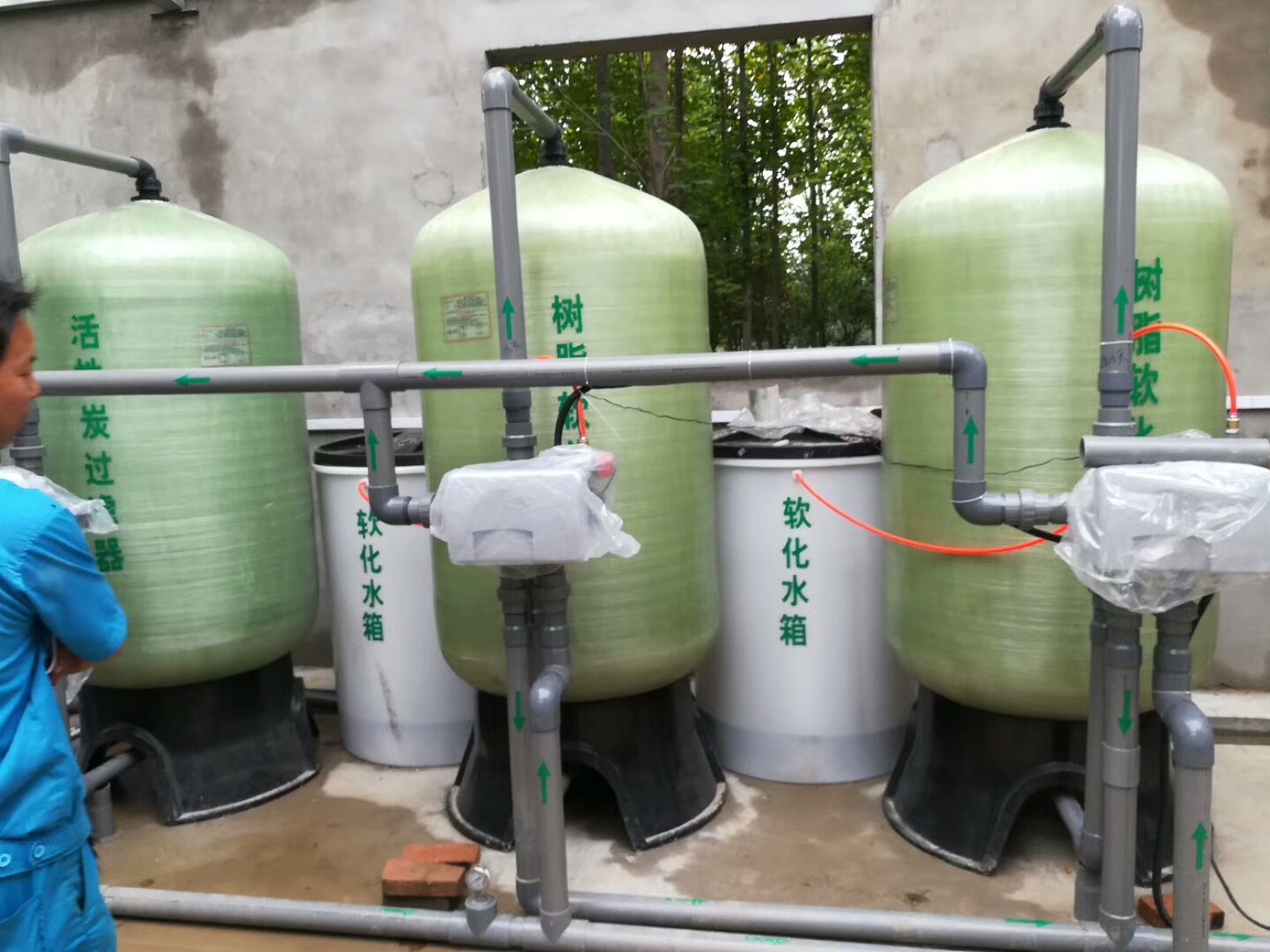 大同加工降水质硬度的软化水设备厂家 阳离子交换置换钙镁离子除水垢