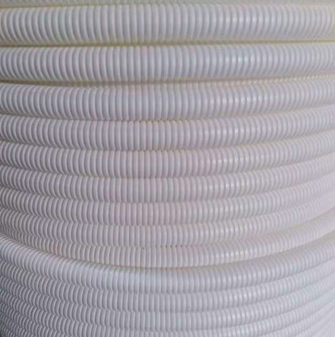PVC白色穿线波纹管16/20/25/32/40电线电工绝缘套管阻燃塑料软管图片