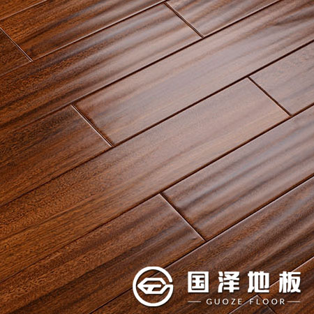圆盘豆实木地板价格，实木地板品牌加盟，国泽实木地板厂家直销