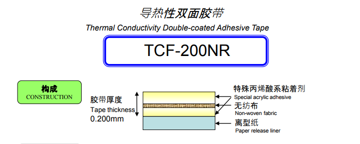 TCF-200NR无纺布基材胶带