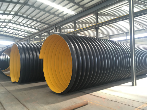 HDPE钢带增强螺旋波纹管生产厂家 PE增强型钢带波纹管图片