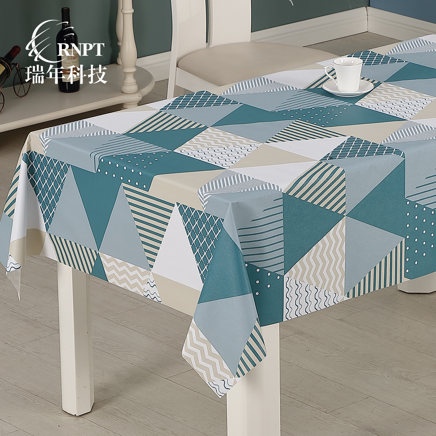 RNPT瑞年 厂家供应家居餐桌布印刷台布长方形茶几布 PVC防水桌布图片