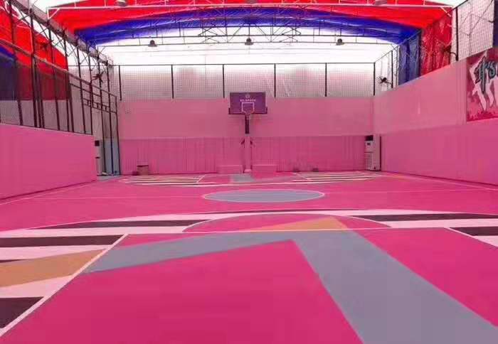 梅州市篮球场PVC塑胶地板厂家