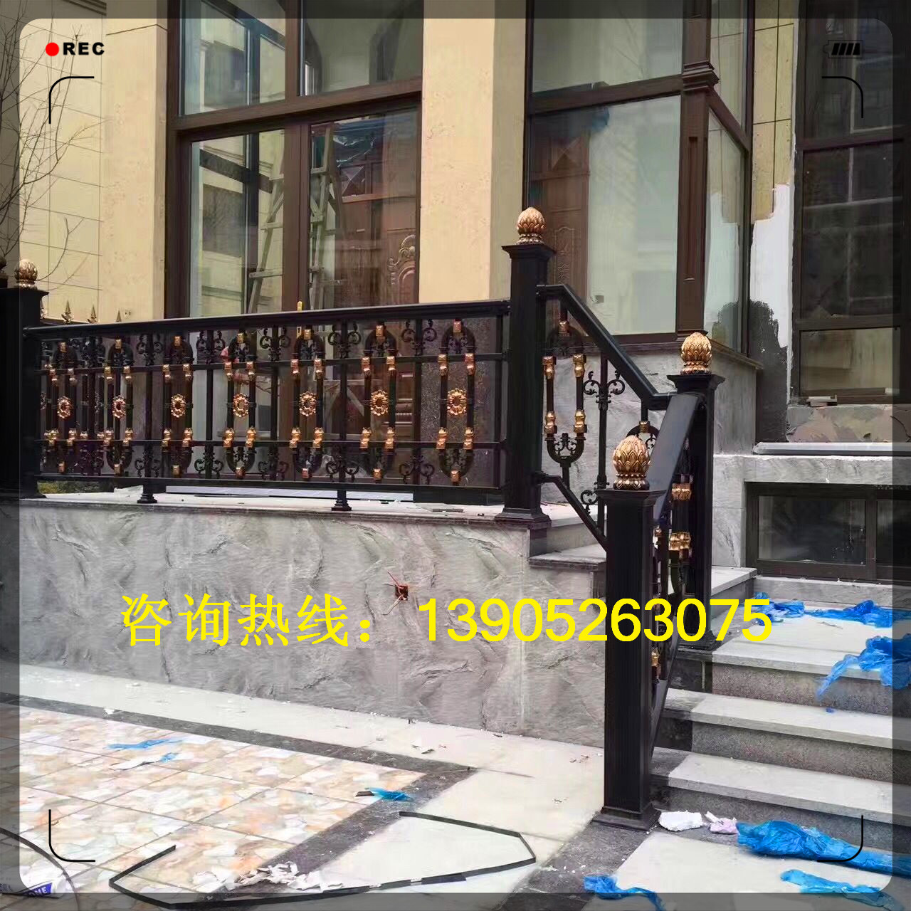 兴化铁艺别墅大门围栏护栏除锈翻新油漆工程厂家图片