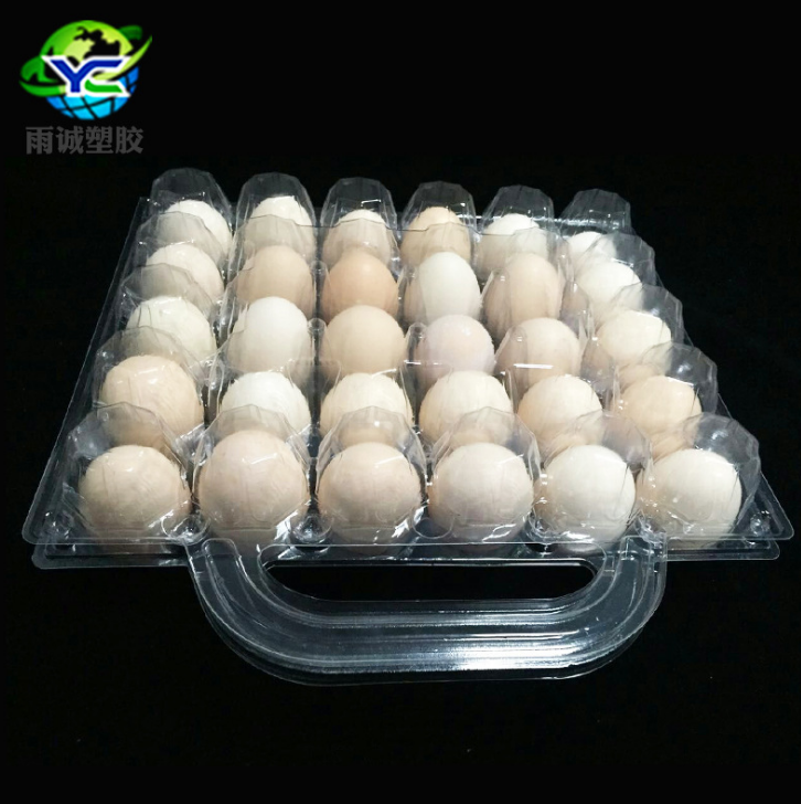 厂家直销30枚小号鸡蛋盒 鸡蛋托盘 PVC吸塑透明托盘 手提鸡蛋包装泡壳