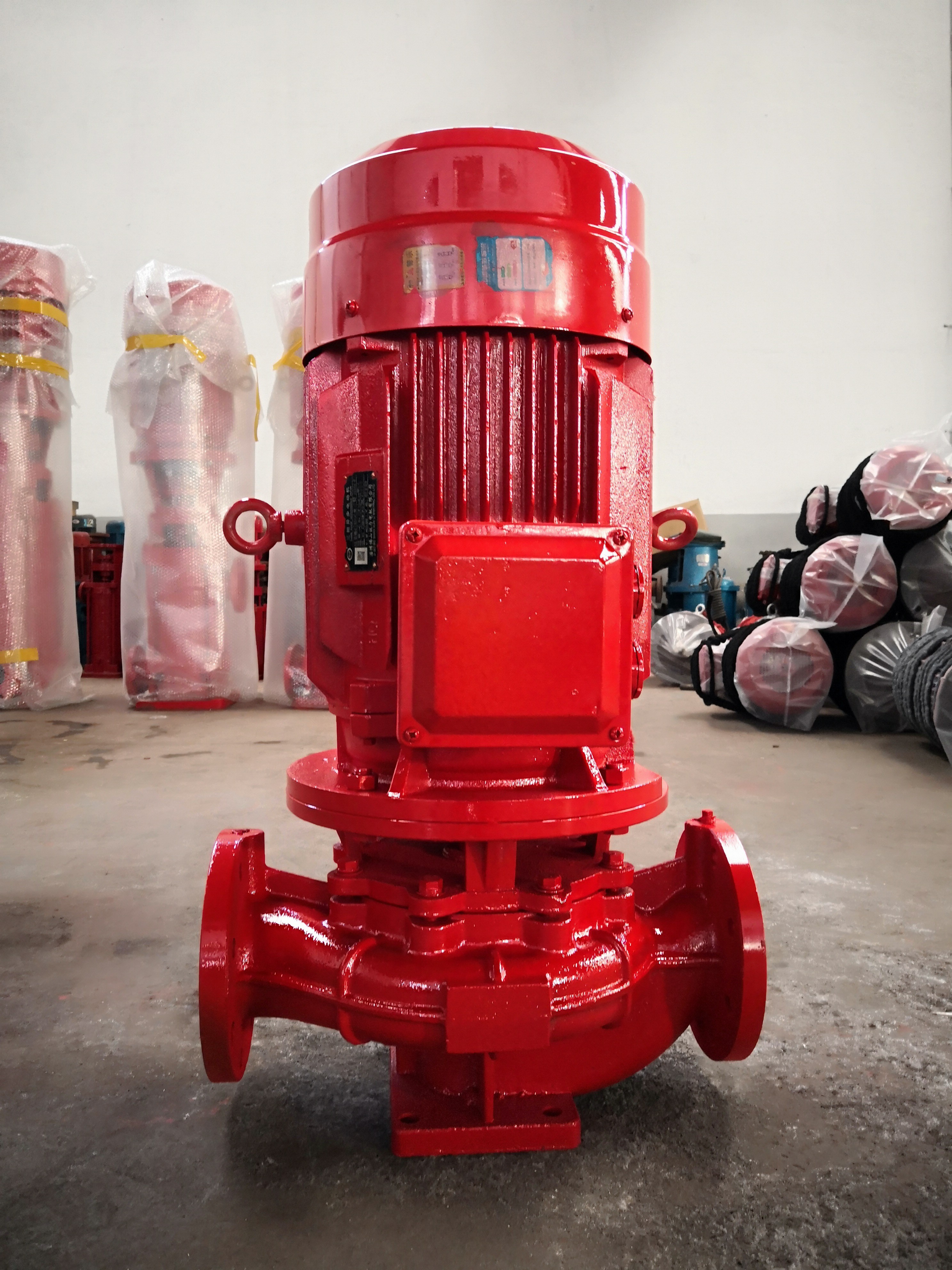 XBD－ISG系列单级立式、管道泵、单吸离心式消防泵，主要用于工业和城市消防给水【淄博正济泵业制造有限公司】图片