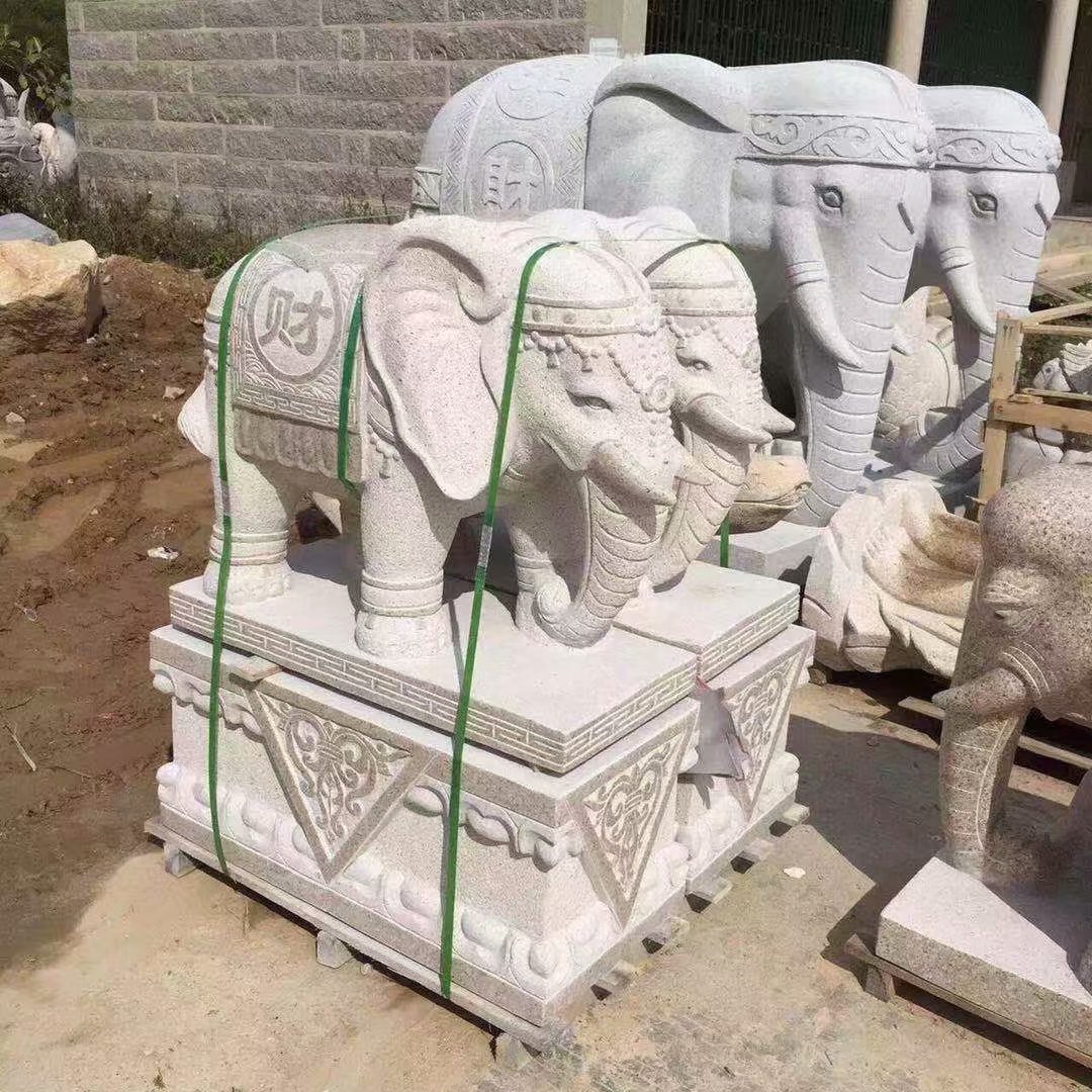 济宁市各种石雕大象厂家山东嘉祥加工定制  各种石雕大象