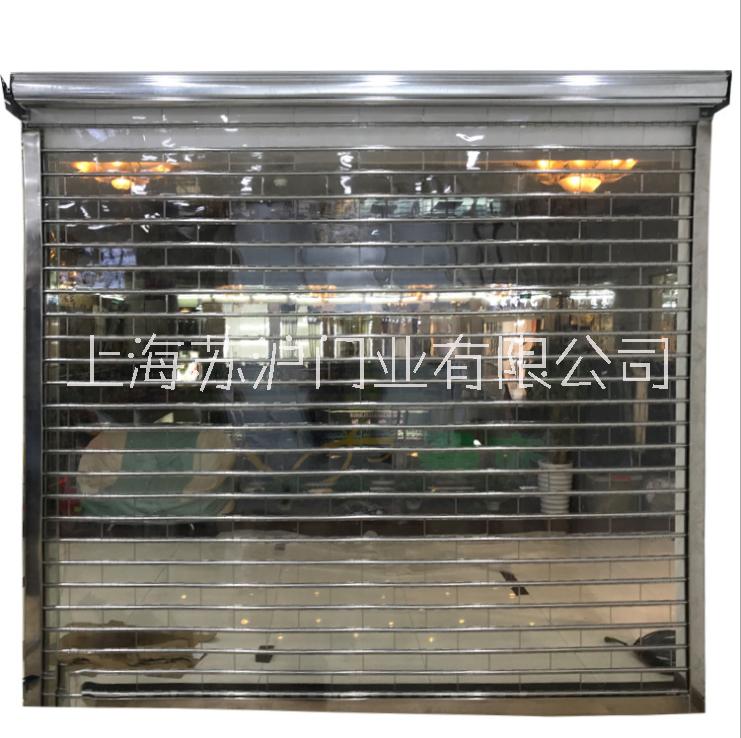 上海手动水晶门 电动透视门 水晶卷闸门 透明卷帘门