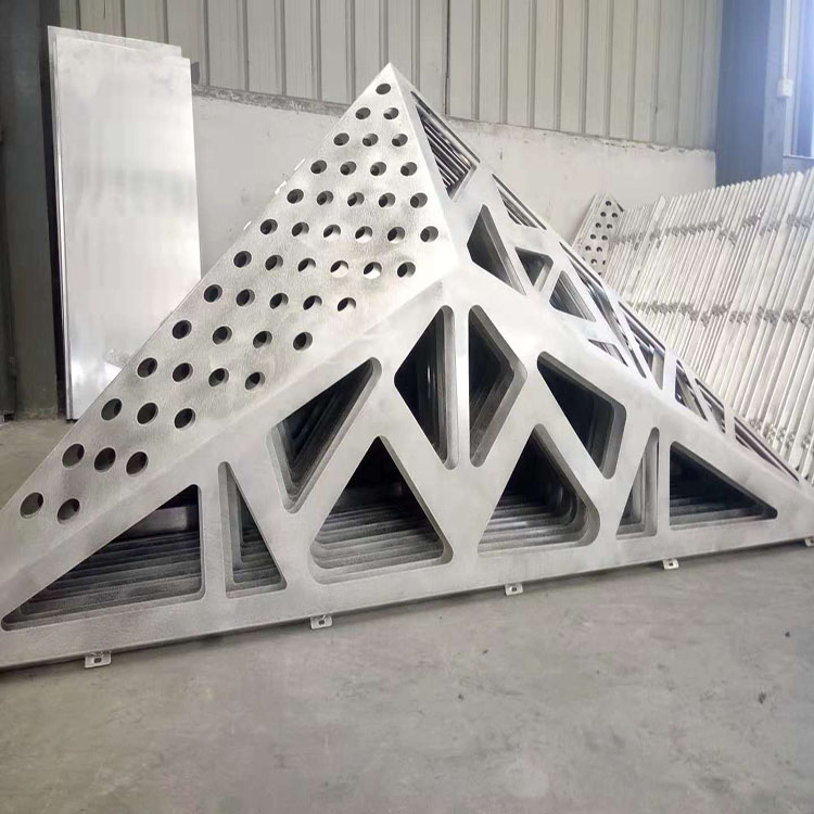 镂空铝单板三角形雕花铝板 镂空铝单板 门头铝板