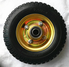 山东厂家直销250-4实心轮 货仓车轮子 平板车轮  实心发泡轮
