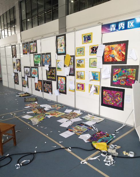 南宁学校六一儿童节绘画画展 挂画图片