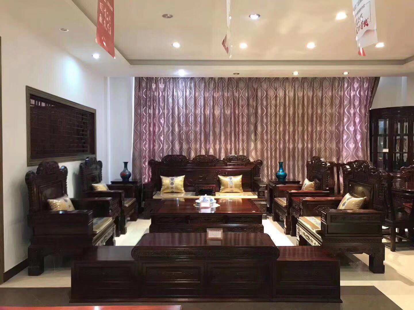 东阳市印尼黑酸枝瑞鹊呈祥沙发厂家直销黑酸枝客厅沙发六件套价格图片