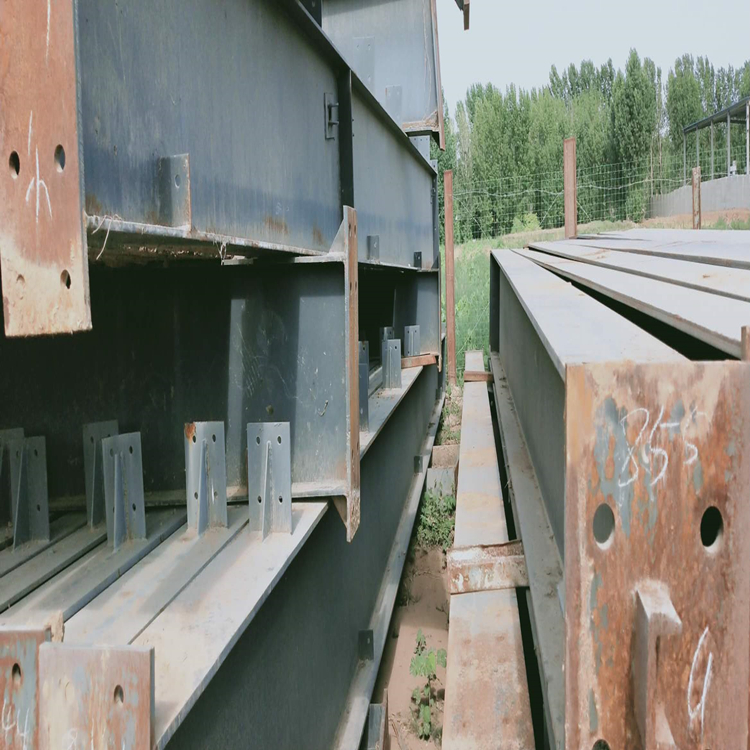 长期供应二手钢结构工业厂房钢构大棚屋面梁直条沙石料棚等