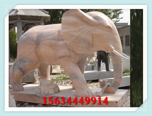 济宁市大象厂家户外大型石头大象加工厂 园林大象石雕制作 石制大象雕像图案