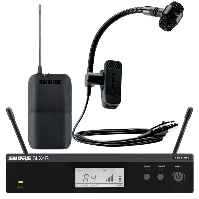 Shure BLX14R/PGA98H 舒尔铜管乐器无线话筒 心形电容乐器无线麦克风 BLX14R/P98H