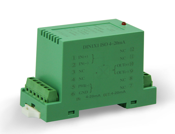 隔离放大器 隔离器 低成本4-20mA一进二出隔离分配器：DIN 1X2 ISOD系列
