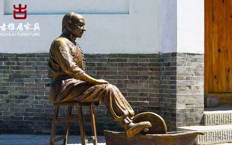 重庆雕塑厂家，古镇人物雕塑设计图片