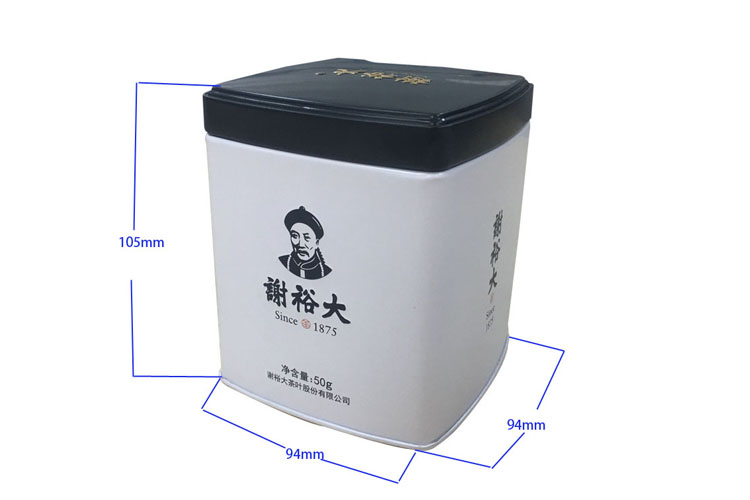 正方白色茶叶罐 正方白色茶叶罐定制厂家图片