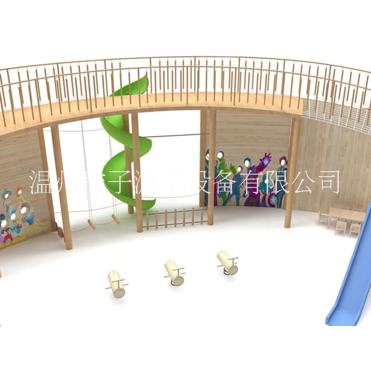 木质滑梯 浙江景区滑梯设备 儿童组合木质滑滑梯 非标定制 厂家直销图片