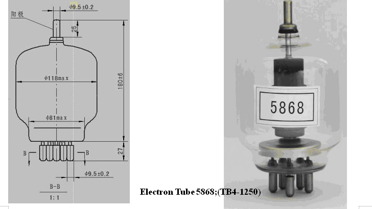 射频三极电子管5868 射频三极电子管5868型