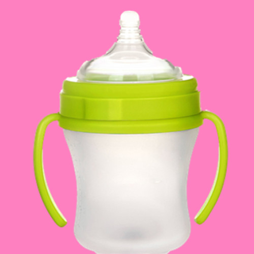 广东凯信硅胶制品订制食品级婴幼儿奶瓶防烫防摔耐磨损图片