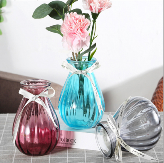 创意欧式玻璃装饰花瓶菱形花瓶透明花瓶家居水培工艺摆件图片
