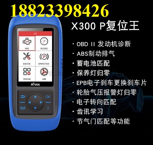 朗仁新款X300P汽车故障诊断仪obd2检测仪通用 X300P复位王