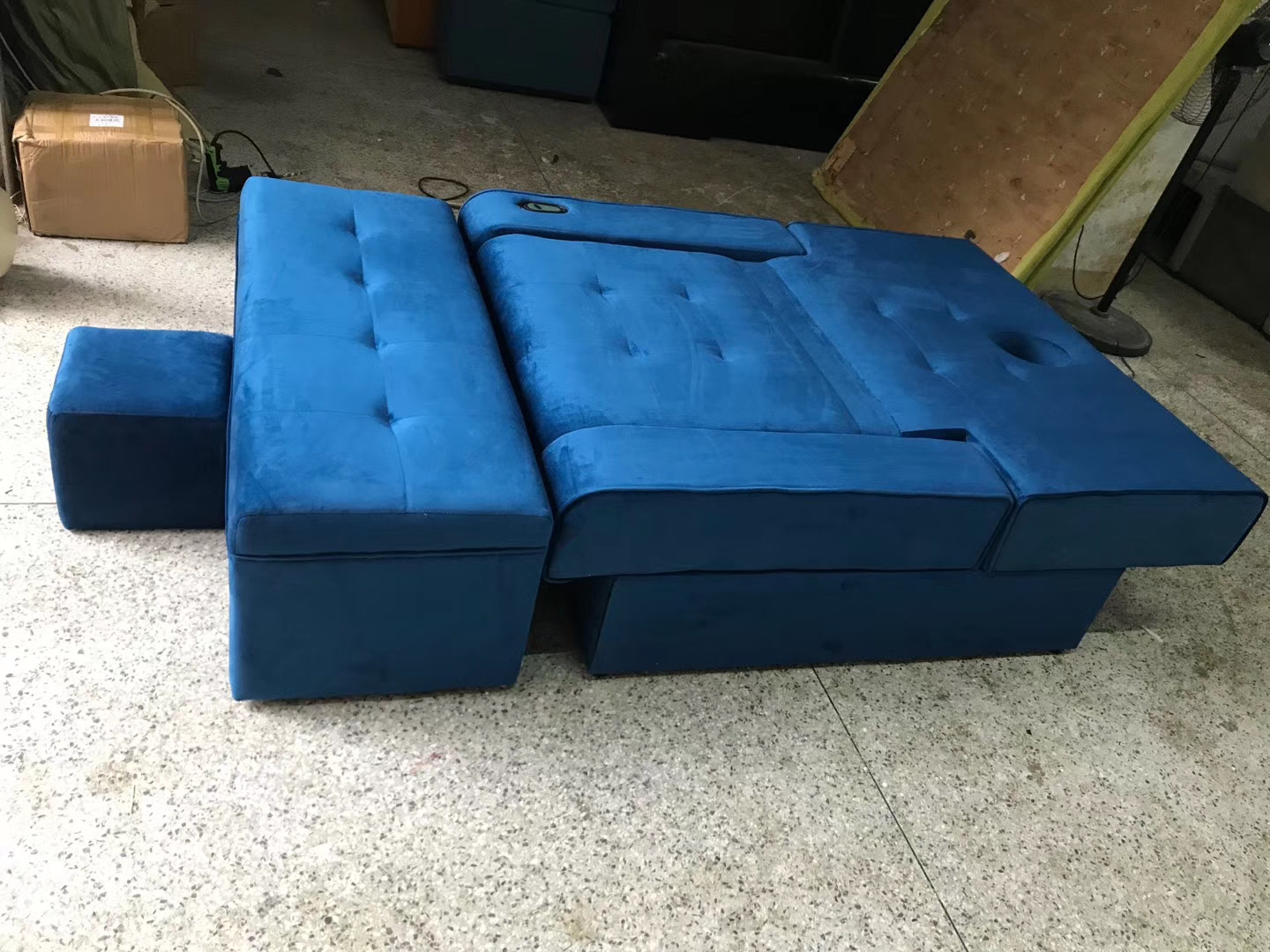 广州市新中式沐足沙发躺椅电动按摩床定制厂家