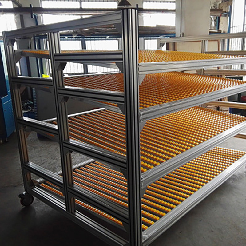 武汉市铝合金滑台物料架厂家铝合金滑台物料架 先进先出线棒流利条物料架 物流仓储物料架