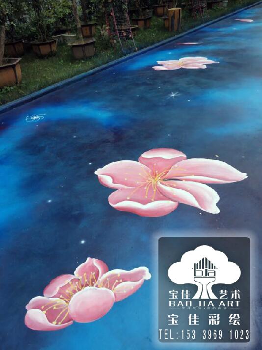 安徽校园文化墙彩绘安徽幼儿园彩绘 地面立体画彩绘 商场餐厅彩绘图片