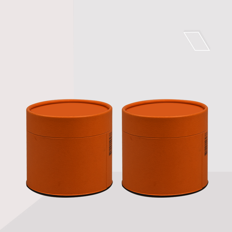 橙色纸罐YB120711 橙色纸罐精美礼品包装纸筒圆形画筒茶叶纸质包装罐印刷定制