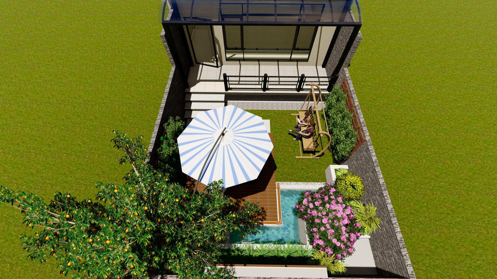 私家别墅庭院设计平面图 量身定制