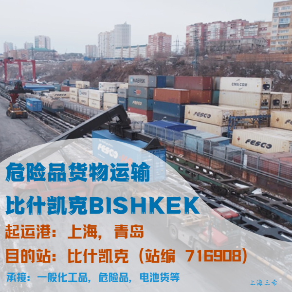 Бишкек比什凯克危险品物流BISHKEK车站集装箱货物运输服务图片