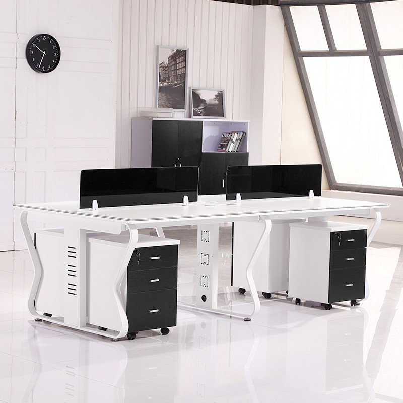 东莞市职员办公桌钢架电脑桌现代办公桌椅厂家