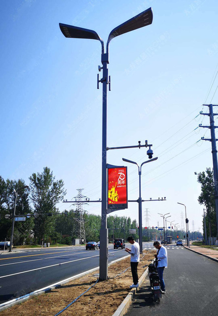 河北厂家定制6米8米10米智慧照明智慧路灯灯杆