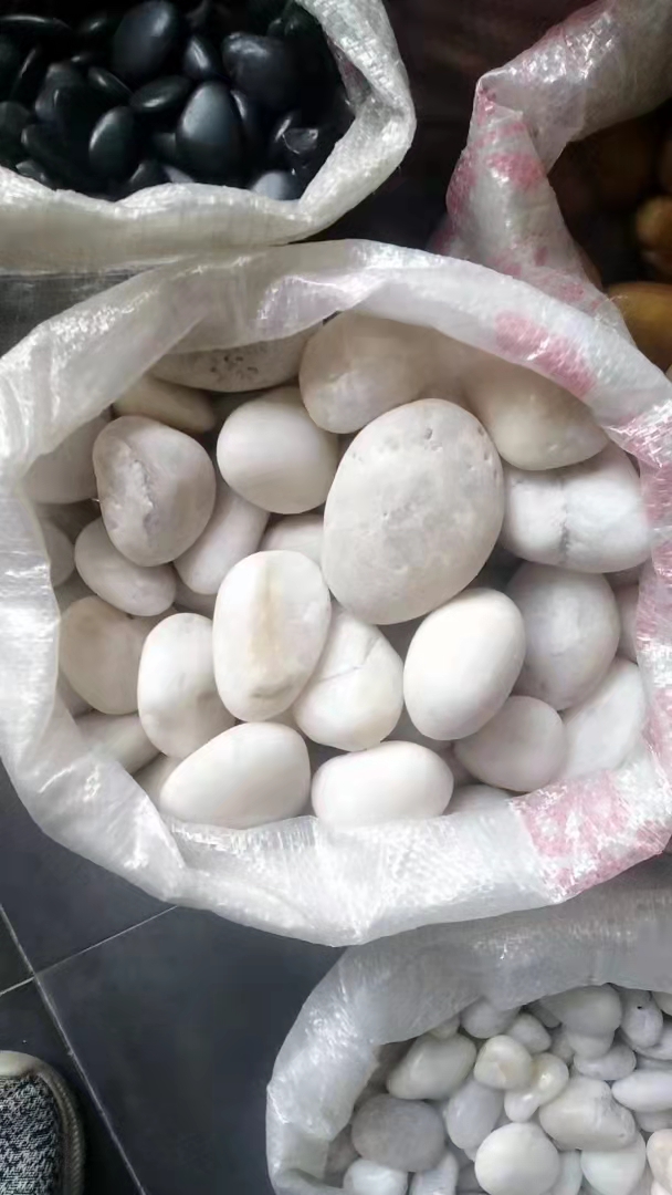 白石子西安白石子批发 咸阳白色鹅卵石砾石水洗石米石厂家 延安市机制鹅卵石白色小石头卵石销售