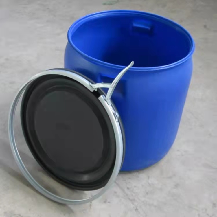 150L法蓝桶 150L塑料桶 化工桶开口桶抱箍桶耐酸碱桶水桶150L法蓝桶图片