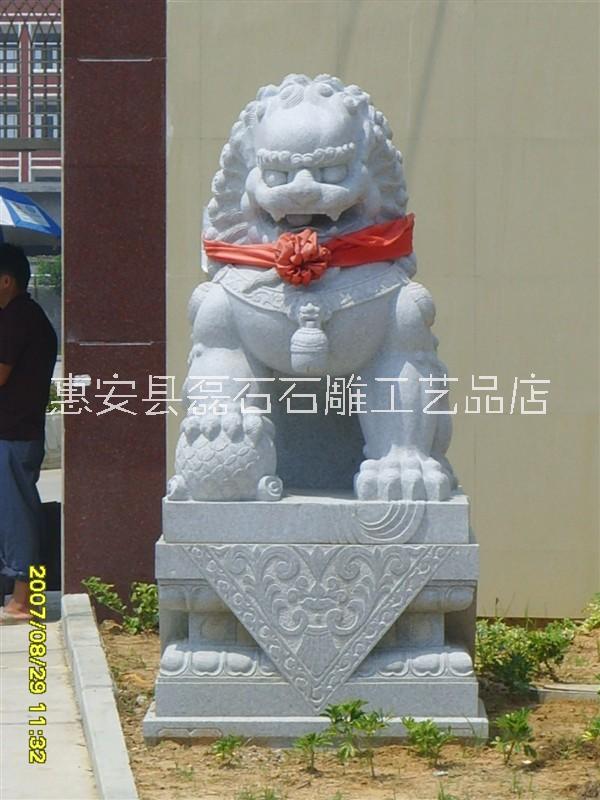 石狮子摆件 厂家现货石雕狮子雕塑图片