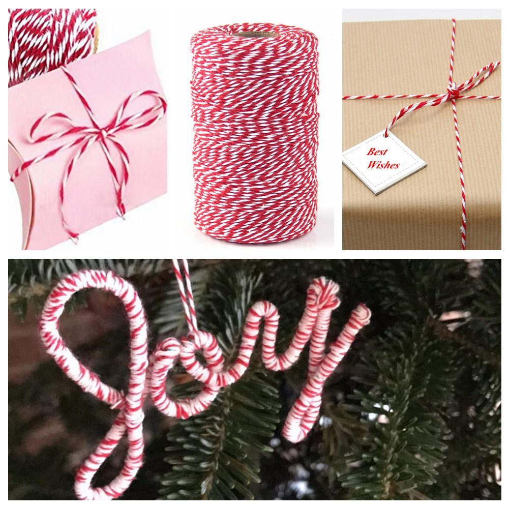 双色棉绳 diy手工编织吊牌绳 红白扭圣诞装饰绳图片