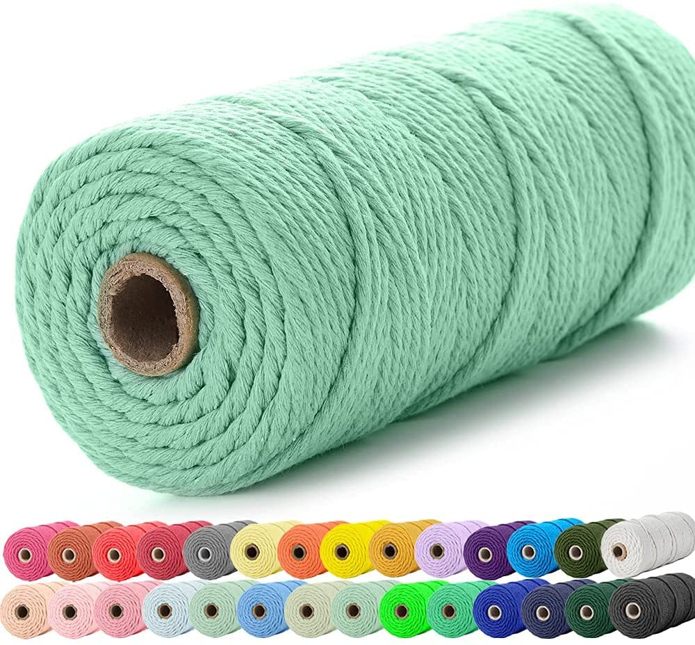 13种颜色天然棉绳彩色棉绳 3mm挂毯棉绳图片