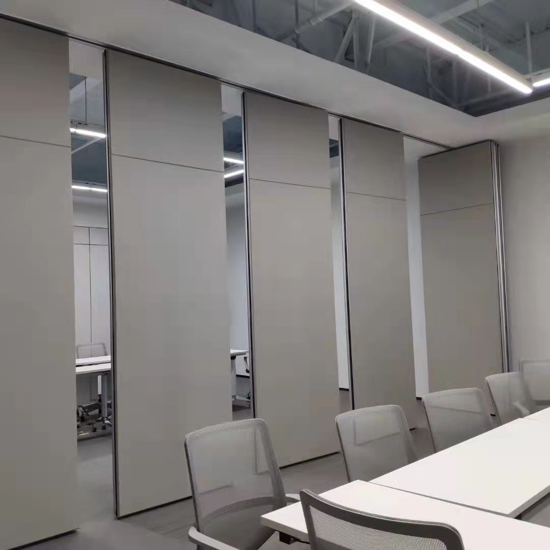 杭州设计生产安装办公室电动玻璃隔断全自动移动隔断墙活动隔音墙