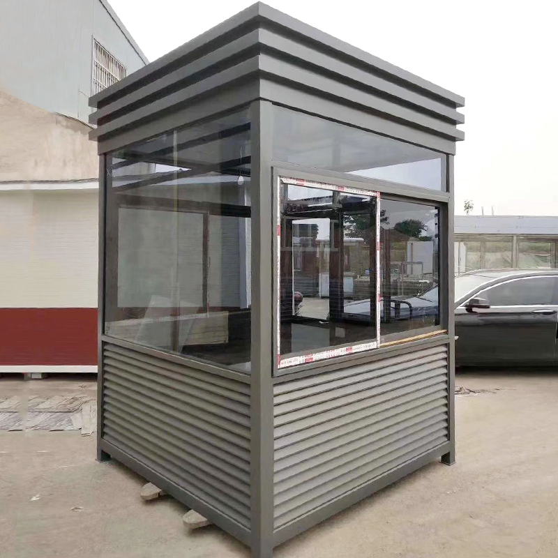 厦漳泉钢结构直角岗亭厂家户外可移动门卫不锈钢小区值班室